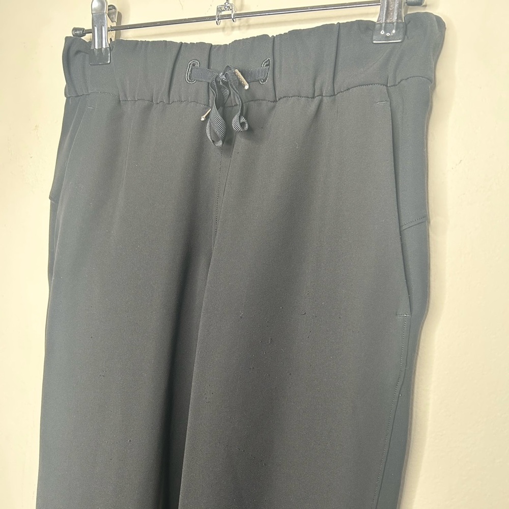 Lululemon On The Fly Pant Woven 27" Black Straight Leg Scrub Pant Drawstring 2 - Picture 11 of 14